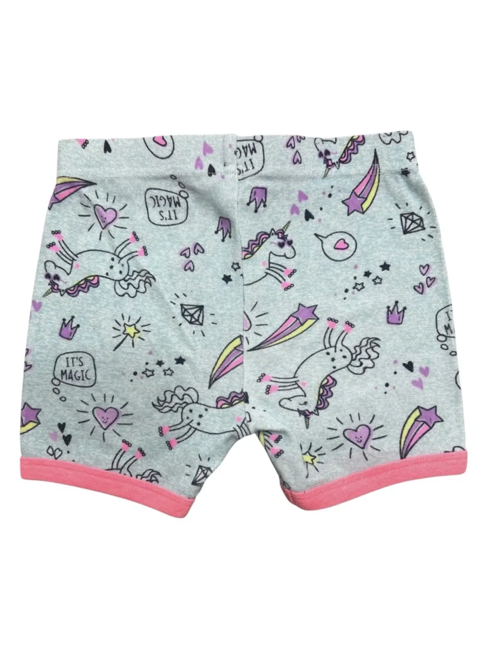 PL Sleep 4Y Roller Skate Unicorn Rainbow Short Pajamas Set